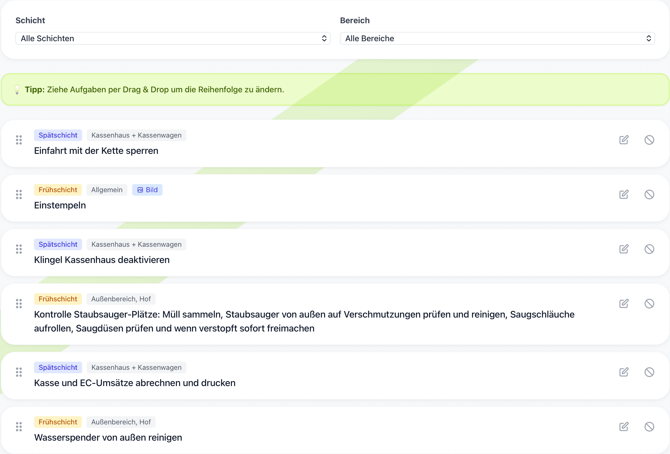 Aufgabenverwaltung Screenshot